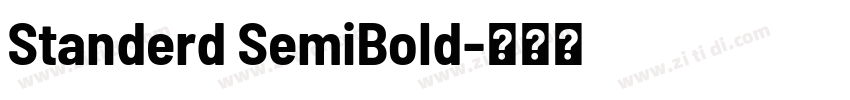 Standerd SemiBold字体转换